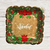 Plato Cuadrado Navidad Flor Federal Fondo Kraft x 8u.