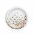 Plato 17cm Polipapel Blanco con Lunares Dorados x 8u.