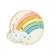 Plato Polipapel Nube Arco Iris x 8u.