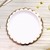 Plato Polipapel Blanco Ondas Doradas x 8u.