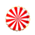 Plato Polipapel Ruleta Rojo y Blanco x 8u.