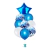 Set 9 Estrella Metal y Globo Latex Perlado Confetti - comprar online