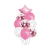 Set 9 Estrella Metal y Globo Latex Perlado Confetti - Cotifan Cotillon