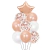 Set 9 Estrella Metal y Globo Latex Perlado Confetti - comprar online