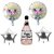 Set 5 Globos Botella Rosa Claro Happy New Year