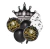 Set 7 Globos Corona Feliz Cumpleaños Negro - comprar online