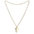 Collar de Cuentas Con Silbato Dorado 80cm