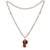 Collar de Cuentas con Silbato Naranja 80cm