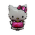 Globo Metalizado Silueta Hello Kitty 15"