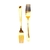 Tenedor Plastico Dorado x 10u.