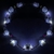 Vincha Tiara Flores Hippie Blancas Luminoso Led