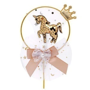 Adorno de Torta Unicornio 22cm x 10cm