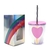 Vaso Teen Lentejuelas con Sorbete 300ml x 1u. - Cotifan Cotillon