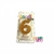 Imagen de Vela Numero Blanca Glitter Oro