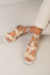 Sandália Rasteira Off White Com Amarração