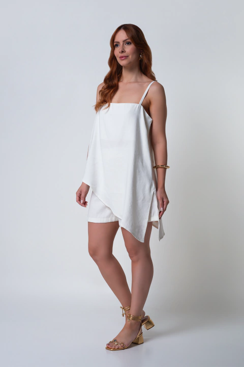 Short Feminino Alfaiataria – Off White