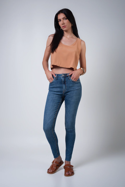 Calça Jeans Skinny - Jeans Escuro - comprar online