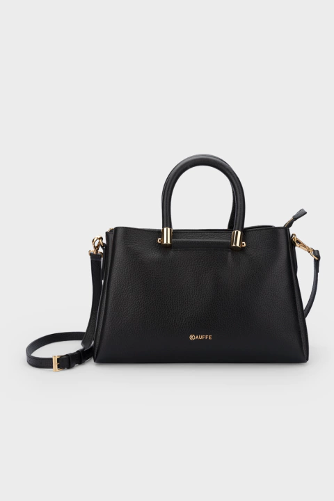 Bolsa Tote Preta em Couro Média