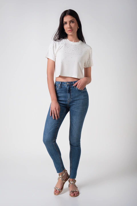 Blusa Cropped Off White