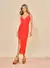 VESTIDO FENDA LATERAL EM LINHO - OPEN