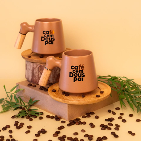 2 livros Café com Deus Pai vol. 6 (brochura) + 2 canecas - loja online