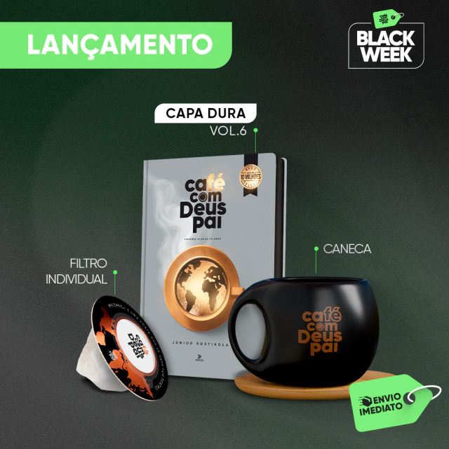 Café com Deus Pai vol. 6 (capa dura) + caneca + filtro de café - comprar online