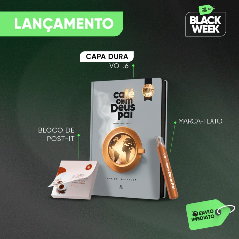 Café com Deus Pai vol.6 (capa dura) + marca-texto + post-it - comprar online