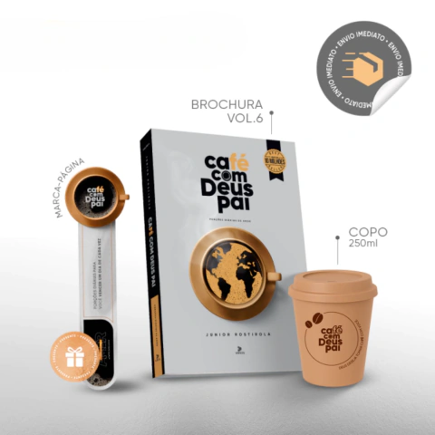 Café com Deus Pai edição Vol.6 (brochura) + Presente: Copo (250ml)