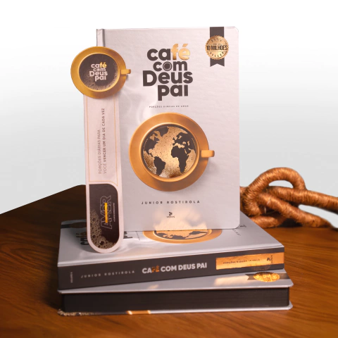 Café com Deus Pai vol.6 (capa dura) + caneca + ecobag + post-it na internet