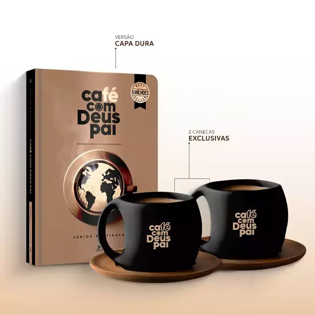 Café com Deus Pai 2025 (capa dura) + 2 canecas - comprar online