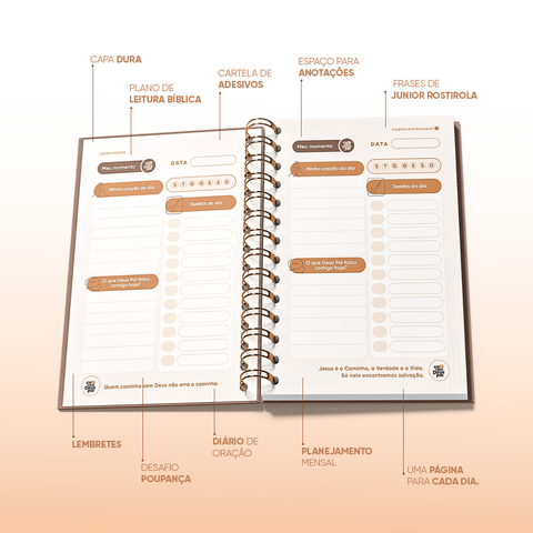 Café com Deus Pai 2025 (capa dura) + Planner + Caneca - comprar online