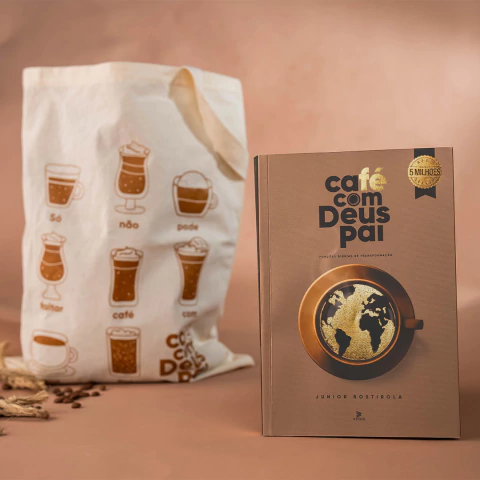Café com Deus Pai Vol.5 (brochura) + Presentes: Ecobag + Marca-texto na internet