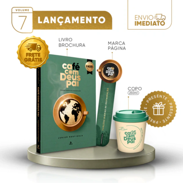 Café com Deus Pai edição Vol.7 (brochura) + Presente: Copo (250ml) | FRETE GRÁTIS