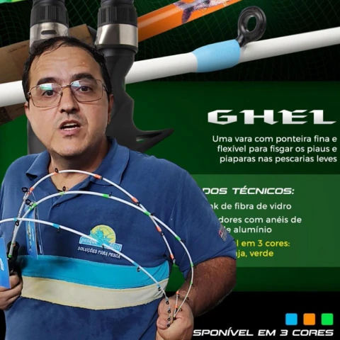 (KIT) Vara Piapara Gel P/ Carretilha Ideal Rodadinha Piau - 1,20m