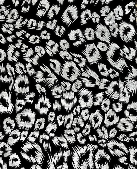 Punto Roma Foil Plateado Animal Print