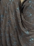 Gasa bordada con Lentejuelas - MARRON - comprar online