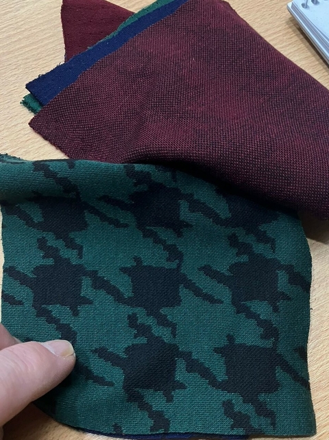 Jacquard Pied de Poule - Verde/Negro