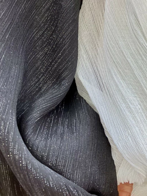 Gasa Bambula Lurex NEGRA