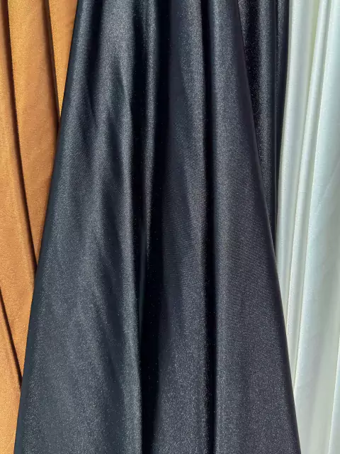 Lycra Saten de Punto - NEGRO