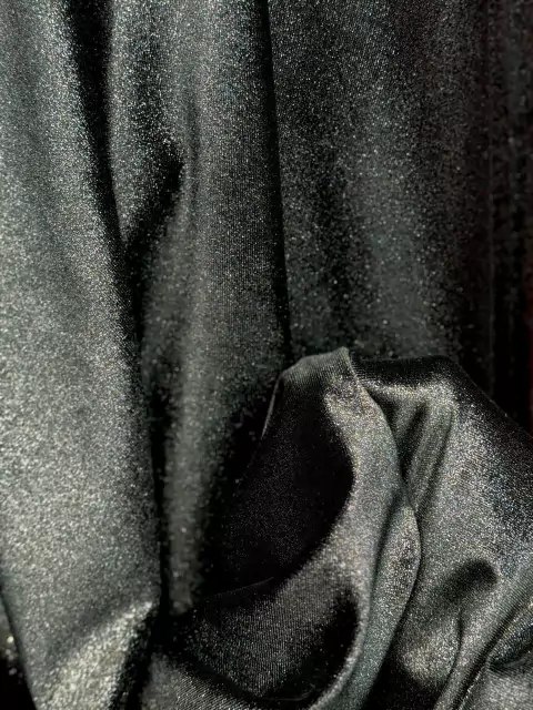 Velvet con Glitter - Negro con Plata