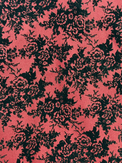 Punto Roma Brocato - "Rosas" Rojo