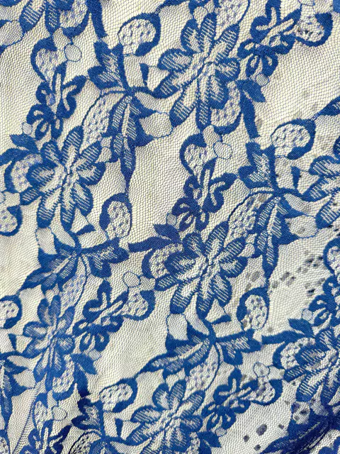 Encaje Elastizado 041 - "Flor" Azul - comprar online