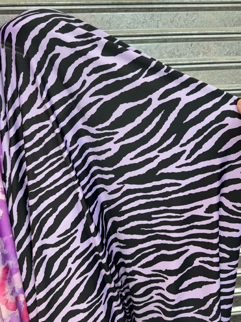 Lycra Estampado CEBRA - con Lila