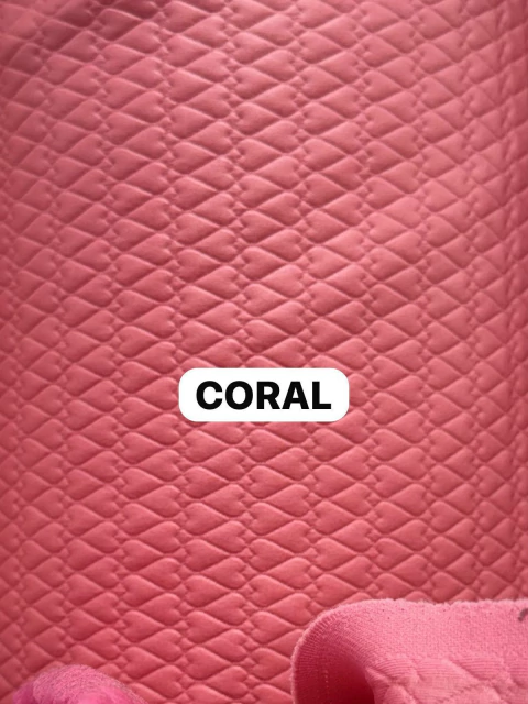 Matelasse Engomado - LOVE CORAL - comprar online