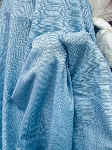 Plisado Foil Metalizado - Celeste - comprar online