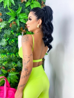 Conjunto Canelado- Verde Citrus - comprar online