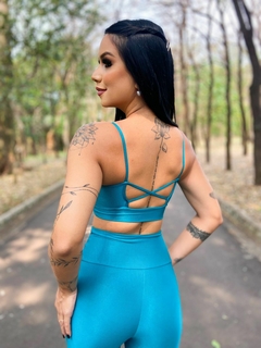 Conjunto Canelado Azul - comprar online