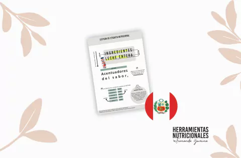INFOGRAFÍA DIGITAL - ETIQUETA: LISTADO DE INGREDIENTES PERUANO