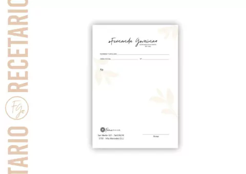 RECETARIO DISEÑO + IMPRESIÓN