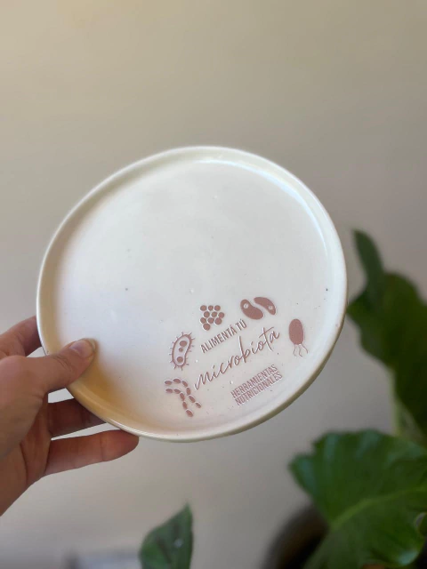 PLATO DE CERÁMICA "Alimentá tu microbiota"